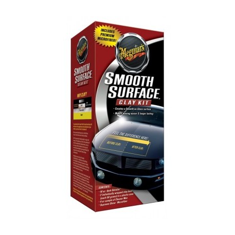MEGUIAR`S SMOOTH SURFACE CLAY KIT Zestaw do czyszczenia i pielęgnacji lakieru (473ml + glinka 2 x 80g + ręcznik) 159,90 zł