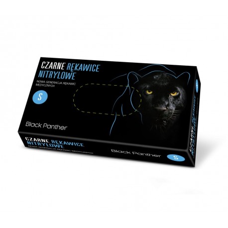 Doman - Black Panther rękawice nitrylowe CZARNE Rozmiar S
