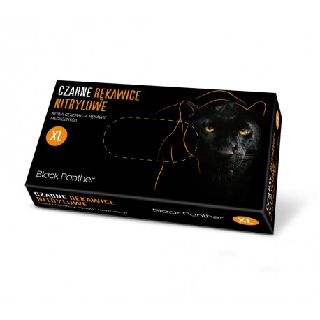 Doman - Black Panther rękawice nitrylowe CZARNE Rozmiar XL
